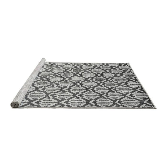 Sideview of Machine Washable Oriental Gray Modern Rug, wshabs1844gry