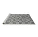 Sideview of Machine Washable Oriental Gray Modern Rug, wshabs1844gry