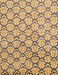 Machine Washable Abstract Mustard Yellow Rug, wshabs1844