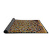 Sideview of Abstract Metallic Gold Modern Rug, abs1845