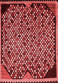 Abstract Red Modern Rug, abs1845red