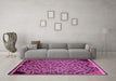 Machine Washable Abstract Pink Modern Rug in a Living Room, wshabs1845pnk