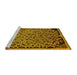 Sideview of Machine Washable Abstract Yellow Modern Rug, wshabs1845yw