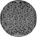 Round Abstract Gray Modern Rug, abs1845gry