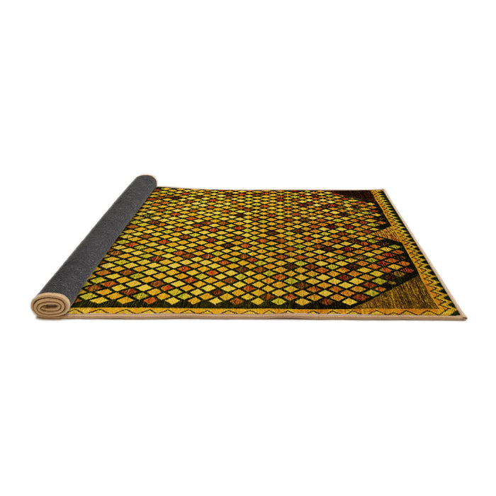 Sideview of Abstract Yellow Modern Rug, abs1845yw