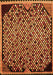 Machine Washable Abstract Orange Modern Area Rugs, wshabs1845org