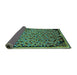 Sideview of Abstract Turquoise Modern Rug, abs1845turq