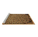 Sideview of Machine Washable Abstract Brown Modern Rug, wshabs1845brn