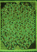 Machine Washable Abstract Green Modern Area Rugs, wshabs1845grn