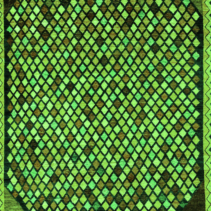 Machine Washable Abstract Green Modern Area Rugs, wshabs1845grn