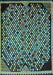 Abstract Light Blue Modern Rug, abs1845lblu