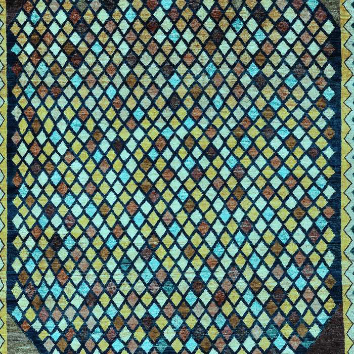 Abstract Light Blue Modern Rug, abs1845lblu