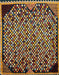 Abstract Metallic Gold Modern Rug, abs1845