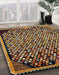 Machine Washable Abstract Metallic Gold Rug in a Family Room, wshabs1845