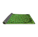 Sideview of Abstract Green Modern Rug, abs1845grn