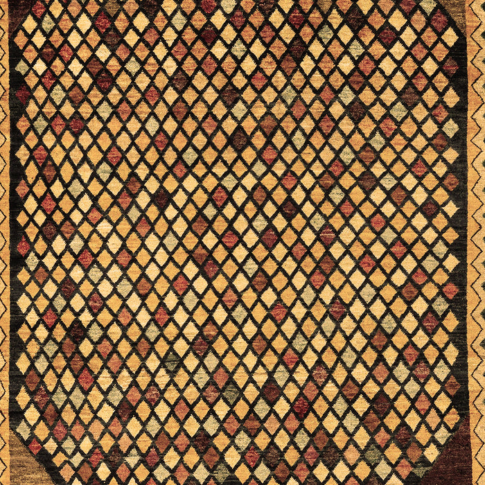 Machine Washable Abstract Brown Modern Rug, wshabs1845brn