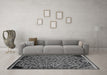 Machine Washable Abstract Gray Modern Rug in a Living Room,, wshabs1845gry