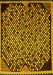 Machine Washable Abstract Yellow Modern Rug, wshabs1845yw