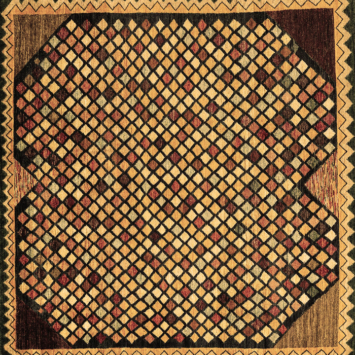 Square Machine Washable Abstract Brown Modern Rug, wshabs1845brn