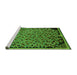 Sideview of Machine Washable Abstract Green Modern Area Rugs, wshabs1845grn