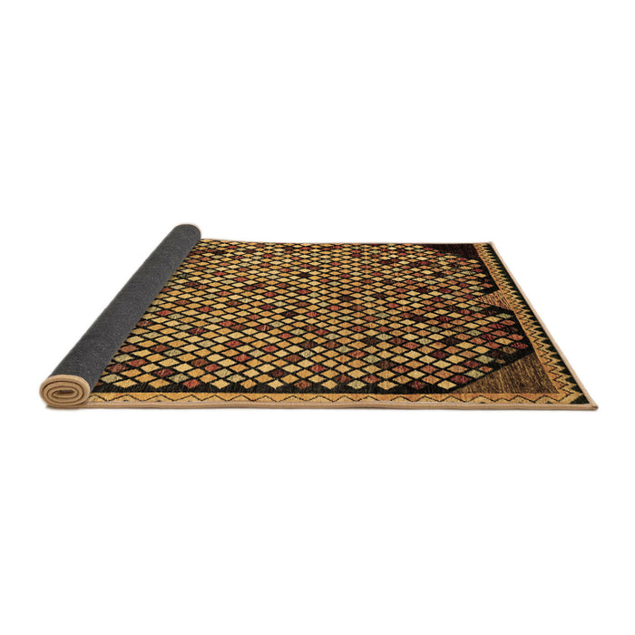 Sideview of Abstract Brown Modern Rug, abs1845brn