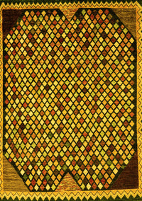 Abstract Yellow Modern Rug, abs1845yw