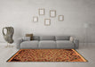 Machine Washable Abstract Orange Modern Area Rugs in a Living Room, wshabs1845org