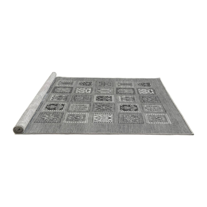 Sideview of Machine Washable Abstract Gray Modern Rug, wshabs1846gry