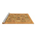 Sideview of Machine Washable Abstract Brown Modern Rug, wshabs1846brn