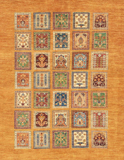Abstract Yellow Modern Rug, abs1846