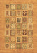 Machine Washable Abstract Brown Modern Rug, wshabs1846brn