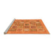 Sideview of Machine Washable Abstract Orange Modern Area Rugs, wshabs1846org