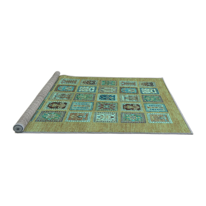 Sideview of Machine Washable Abstract Light Blue Modern Rug, wshabs1846lblu