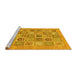 Sideview of Machine Washable Abstract Yellow Modern Rug, wshabs1846yw