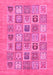 Machine Washable Abstract Pink Modern Rug, wshabs1846pnk