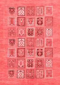 Abstract Red Modern Rug, abs1846red