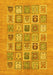 Machine Washable Abstract Yellow Modern Rug, wshabs1846yw