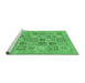 Sideview of Machine Washable Abstract Emerald Green Modern Area Rugs, wshabs1846emgrn