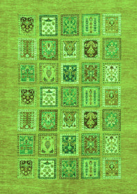 Abstract Green Modern Rug, abs1846grn