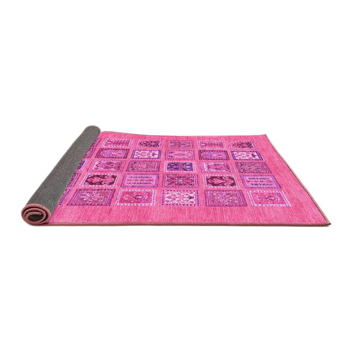 Sideview of Abstract Pink Modern Rug, abs1846pnk