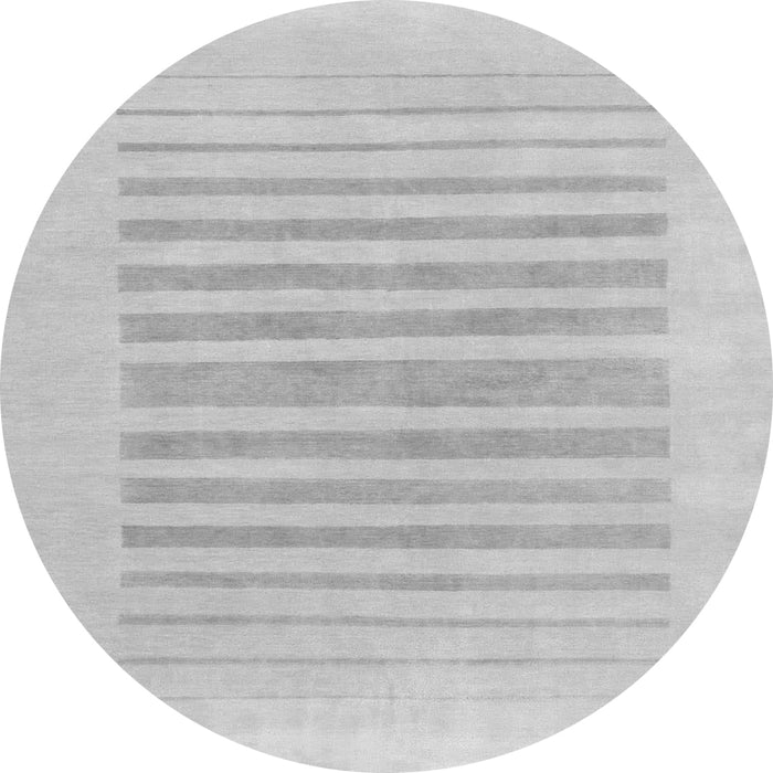 Round Solid Gray Modern Rug, abs1847gry