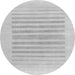 Round Solid Gray Modern Rug, abs1847gry