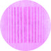 Round Machine Washable Solid Purple Modern Area Rugs, wshabs1847pur