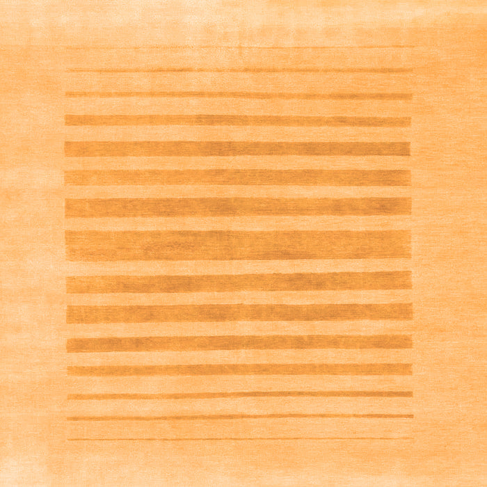 Square Solid Orange Modern Rug, abs1847org