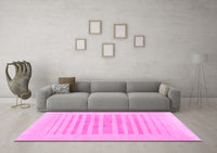 Machine Washable Solid Pink Modern Rug, wshabs1847pnk