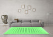 Machine Washable Solid Emerald Green Modern Area Rugs in a Living Room,, wshabs1847emgrn