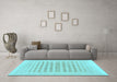 Machine Washable Solid Light Blue Modern Rug in a Living Room, wshabs1847lblu