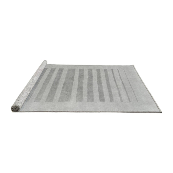Sideview of Machine Washable Solid Gray Modern Rug, wshabs1847gry
