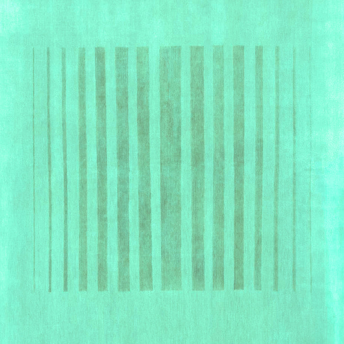 Square Machine Washable Solid Turquoise Modern Area Rugs, wshabs1847turq