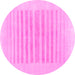 Round Machine Washable Solid Pink Modern Rug, wshabs1847pnk